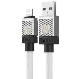 Кабель Baseus CoolPlay Series Fast Charging Cable USB to Lightning 2.4A 2m CAKW000502 White - мініатюра 4