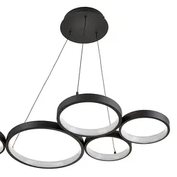 Люстра Brille стельова підвісна лофт в хол LED BL-847S/76W WW BK - мініатюра 3