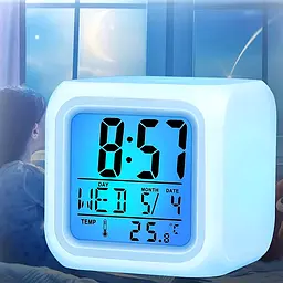 Годинник UFT Clock kub Colour Changing з термометром хамелеон - мініатюра 5