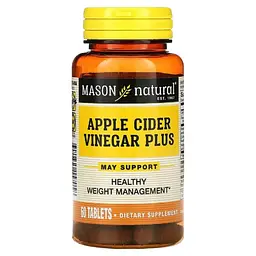 Яблучний оцет + Mason Natural 60 таблеток