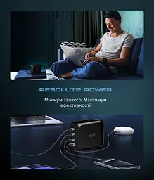 Мережевий зарядний пристрій ArmorStandart Resolute Power ARP-131 100W GaN Black (ARM70024) - мініатюра 11