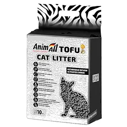 Соєвий наповнювач AnimAll Tofu Carbon для котів з активованим вугіллям 10 літрів 4.66 кг