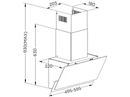 Витяжка Pyramida NX 50 (800) S GBL - мініатюра 5