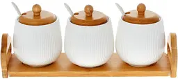 Набір банок з ложками Nouvelle Home Viola 3 банки Bona 31х9х12 см kuh0008067