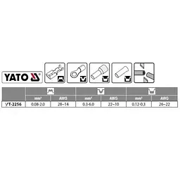 Кліщі для обтискання і зачистки проводів YATO L=180 мм (YT-2256) - мініатюра 4