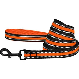 Повідець для собак BronzeDog Mesh, розмір М, 200х2 см, помаранчевий - мініатюра 2