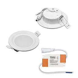 Світильник LED даунлайт Violux ALUMIN 9W 4200K круг IP20 ( 120160 ) - мініатюра 3