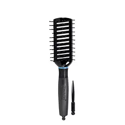 Щітка для волосся пластикова продувна Salon Professional Синя полосочка