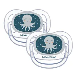 Пустушка силіконова Bebe Confort Physio Air Dummy Phospho Bblue Octopus, анатомічна, 0-6 міс., 2 шт., синя (3104201940) - мініатюра 2