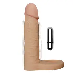 Насадка з віброкулею для подвійного проникнення Lovetoy The Ultra Soft Double Vibrating 5.8, 14.7х3.3 см