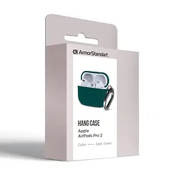 Силіконовий чохол для навушників Apple AirPods Pro 2 2022, Hang Case, зелений, ультратонкий захисний кейс товщиною 2 мм, захист від подряпин, пилу та ударів, компактний, з карабіном для кріплення, ArmorStandart (ARM68591) - мініатюра 8