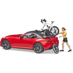 Набір іграшковий Bruder Автомобіль Roadster Bruder з велосипедом та фігуркою (03485) - мініатюра 3