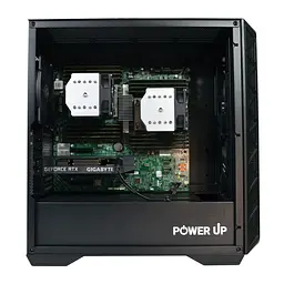 Двопроцесорна робоча станція Power Up #521 AMD EPYC 7642 x2/256 GB/SSD 1TB/GeForce RTX 3050 6GB - мініатюра 2