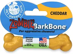 Жувальна кістка для собак Pet Qwerks Zombie BarkBone Cheddar Cheese з ароматом сиру