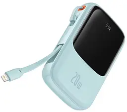 Портативна батарея Baseus Qpow Pro Digital Display Fast Charge Power Bank 10000 mAh 20W PPQD020003 Blue - мініатюра 2