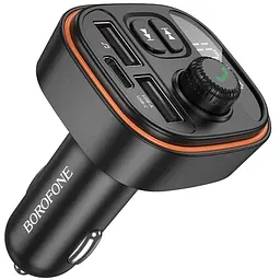 АЗП FM модулятор Borofone BC59 Heroic 15W (2USB-A/1C) Black