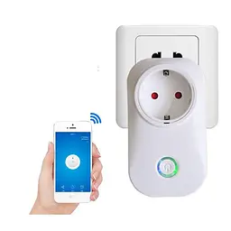 Розумна розетка з вай фай керуванням Wi-Fi Smart Plug Socket 10A смарт-розетка з дистанційним керуванням - мініатюра 2