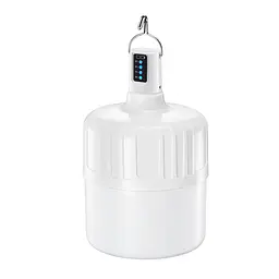 Акумуляторна кемпінгова LED лампа 18W світильник з гачком USB зарядка ліхтар світильник 14х8см 2 режими яскравості 2000mAh DP 7812 - мініатюра 1