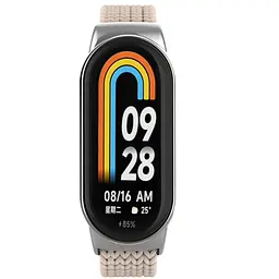 Ремінець для Xiaomi Smart Band 10/9/8, Braided Solo Loop, бежевий, нейлоновий плетений браслет, еластичний змінний ремінець для фітнес-трекера з надійним кріпленням, ArmorStandart (ARM88103) - мініатюра 3