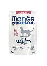 Паштет для котів Monge Cat Monoprotein Sterilised яловичина 85 г