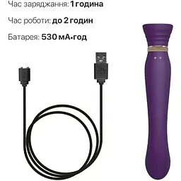 Смартвібратор 3в1 Zalo - Queen Twilight Purple - мініатюра 7