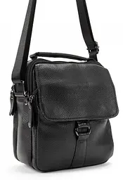 Чоловіча шкіряна сумка месенджер Tiding Bag Чорна - мініатюра 6