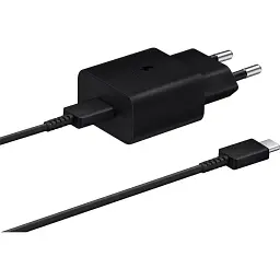 Зарядний пристрій Samsung USB-С 15W Black + Cable USB-C 1m (EP-T1510XBEGEU) - мініатюра 1
