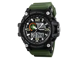 Чоловічий наручний годинник 012AGDPS ДПС Чорні з зеленим + Коробка Patriot acs0031016 - мініатюра 3