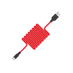 Кабель Hoco X21 Silicone Type-c charging cable Black & Red