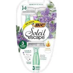 Набір одноразових станків BIC Soleil Escape жіночі з аромаручкою 3 леза з мигдалевою олією 3 шт. (968792)