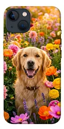 TPU чохол Demsky Flowery labrador для Apple iPhone 13 (6.1")