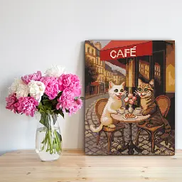 Алмазна мозаїка «Котяче кафе» - мініатюра 5
