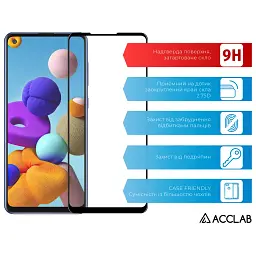 Скло захисне ACCLAB Full Glue Samsung A21s Black (1283126508547) - миниатюра 3