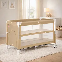 Манеж Carrello Porta CRL-18103 Sand Beige з другим дном /1/MOQ - мініатюра 2
