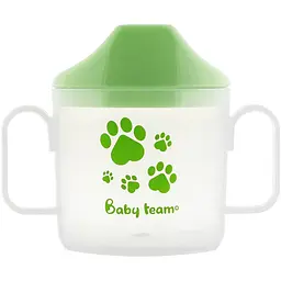 Поїльник Baby Team зі спаутом від 6 міс. 180 мл зелений (5007 жовтий)