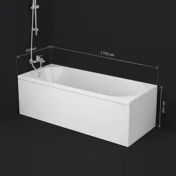 Ванна акрилова Am.Pm X-Joy 170x70 см білий W94A-170-070W-A1, Білий - мініатюра 6