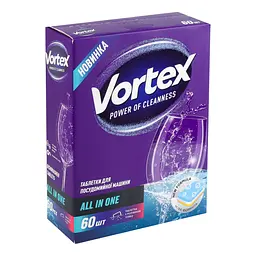 Таблетки для посудомийної машини Vortex All in One 60 шт.  - мініатюра 8