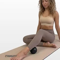 Масажний м'ячик EasyFit PVC 7.5 см жорсткий чорний - мініатюра 10