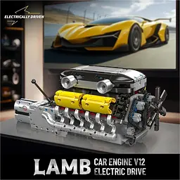 Конструктор Mould King Mking Двигун і коробка передач Lambo V12 (10202) [161048] - мініатюра 10