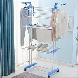 Багатоярусна сушарка для білизни, речей, одягу Garment rack with wheels складана - мініатюра 2