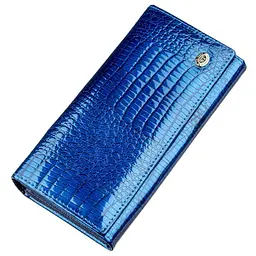 Жіночий лаковий гаманець ST Leather 18901 синій - мініатюра 1