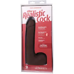 Фалоімітатор Doc Johnson The Realistic Cock ULTRASKYN 9 Inch with Balls, 22.9 см - мініатюра 9