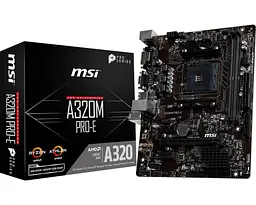 Материнська плата MSI A320M PRO-E (A320M PRO-E) (Socket AM4, AMD A320, Micro-ATX) Б/в - мініатюра 4