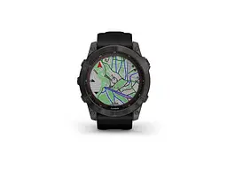 Смарт-годинник Garmin Fenix 7X Sapphire Solar Carbon Gray DLC Titanium with Black Band (010-02541-10/11) - мініатюра 4
