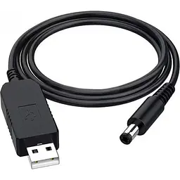 Кабель живлення для роутера/модему USB-A - DC [5V/9V/12V] 5.5x2.1 мм [77242]