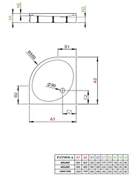 Душовий піддон Radaway Patmos A 90 4S99155-03 - мініатюра 3