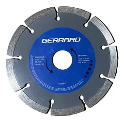 Диск алмазний по бетону Segment - 125x7.5x22.23мм Gerrard 4282611