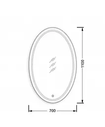 Дзеркало Мойдодир Magda 110x70 з LED підсвіткою та сенсором - мініатюра 6