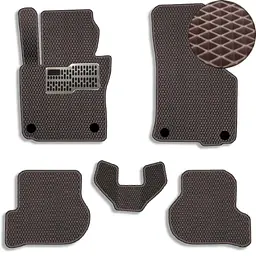 Килимки в салон EVA для Skoda Octavia A5 2004-2013 (Металевий підп'ятник) Коричневі 5 шт