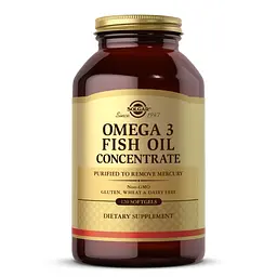 Жирні кислоти Omega 3 Fish Oil Concentrate, 120 капсул Solgar fit0013006